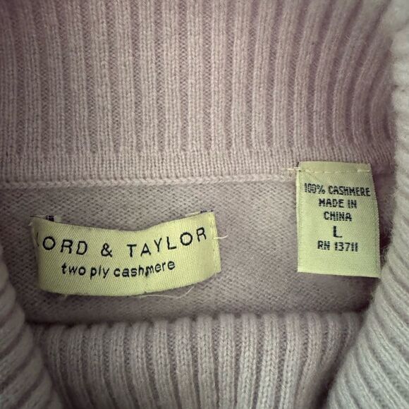 Lord & Taylor Cashmere Cowl Turtleneck Sweater Size Large - Picture 3 of 3